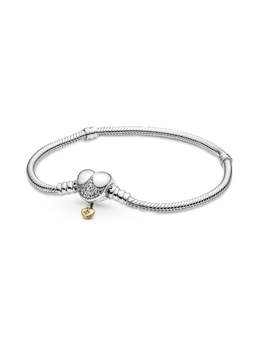 FINAL SALE - Disney Princess Pandora Moments Heart Snake Chain Bracelet
