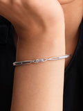 Pandora Infinite Sterling Silver Double-Facing Lab-grown Diamond Bangle