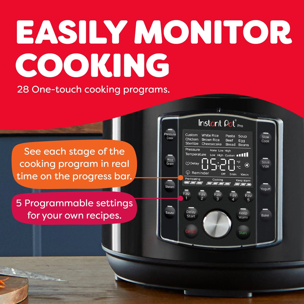 Instant Pot Pro 8-Quart 10-in-1 Electric Pressure Cooker