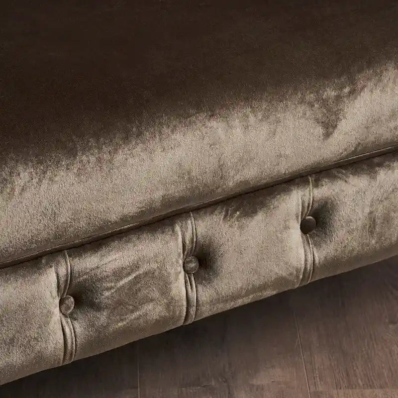 Christopher Knight Home Velvet Tufted Scroll Arm Loveseat, 30.75 x 51.5 x 30.5 Inches - Milani