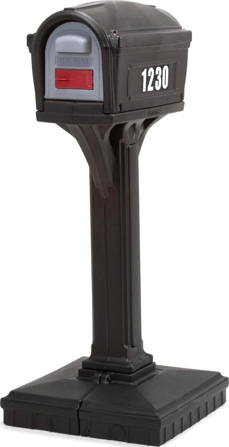 Simplay3 Dig Free Easy Up Classic Black Plastic Mailbox, 21.00 x 21.00 x 50.00 Inches - 42002R-04