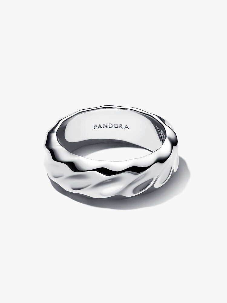 Rippled Wide Band Ring