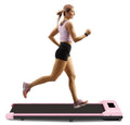 Bigzzia Under Desk Walking Pad Treadmill With Remote Control And LCD Display - Pink