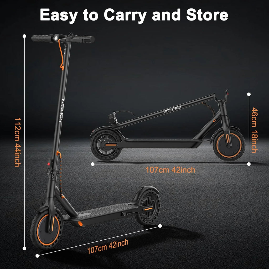 Electric Scooter With Solid Tires And Dual Braking - 350W/500W