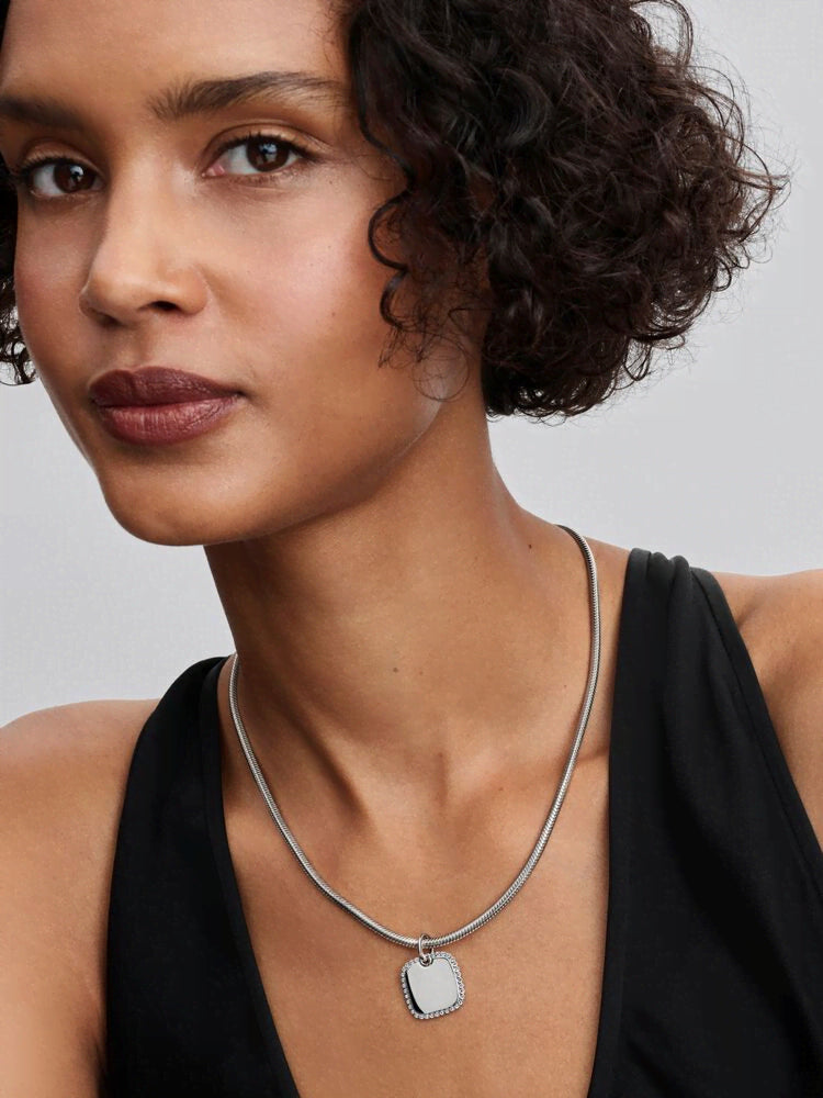 Engravable Square Tag Pendant