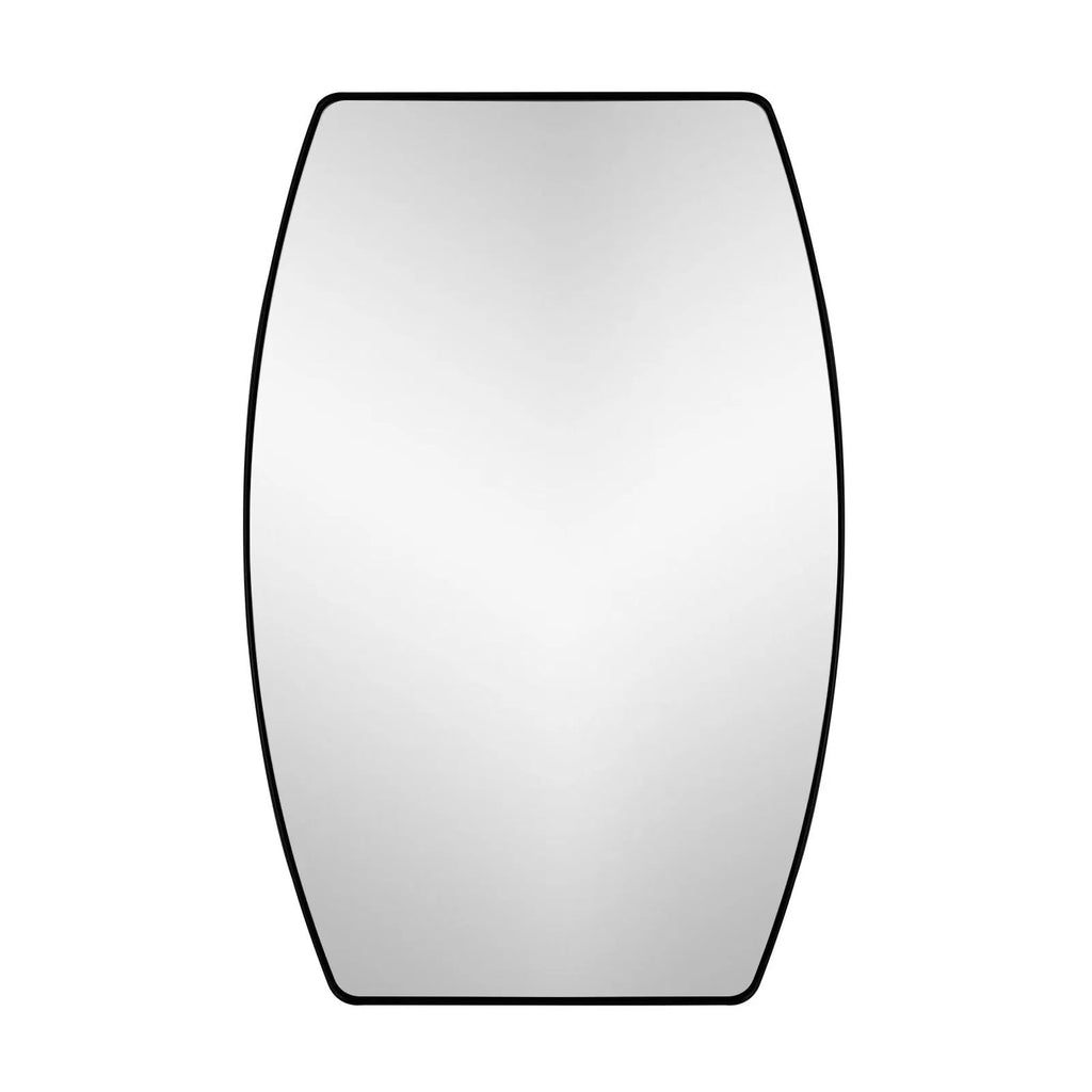 Oblong Metal Wall Mirror, 18 or 24 - Black, Gold, or Silver