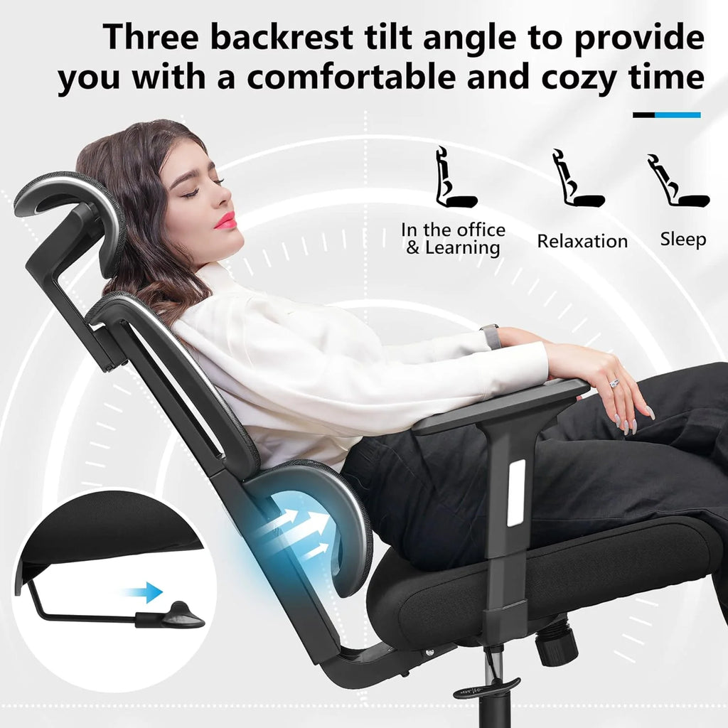 Primy Ergonomic Gaming Office Chair, 23 in D x 12 in W x 20 in H - PR988ZK