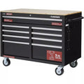 46 x 24 in 9-Drawer Gloss Black Mobile Workbench