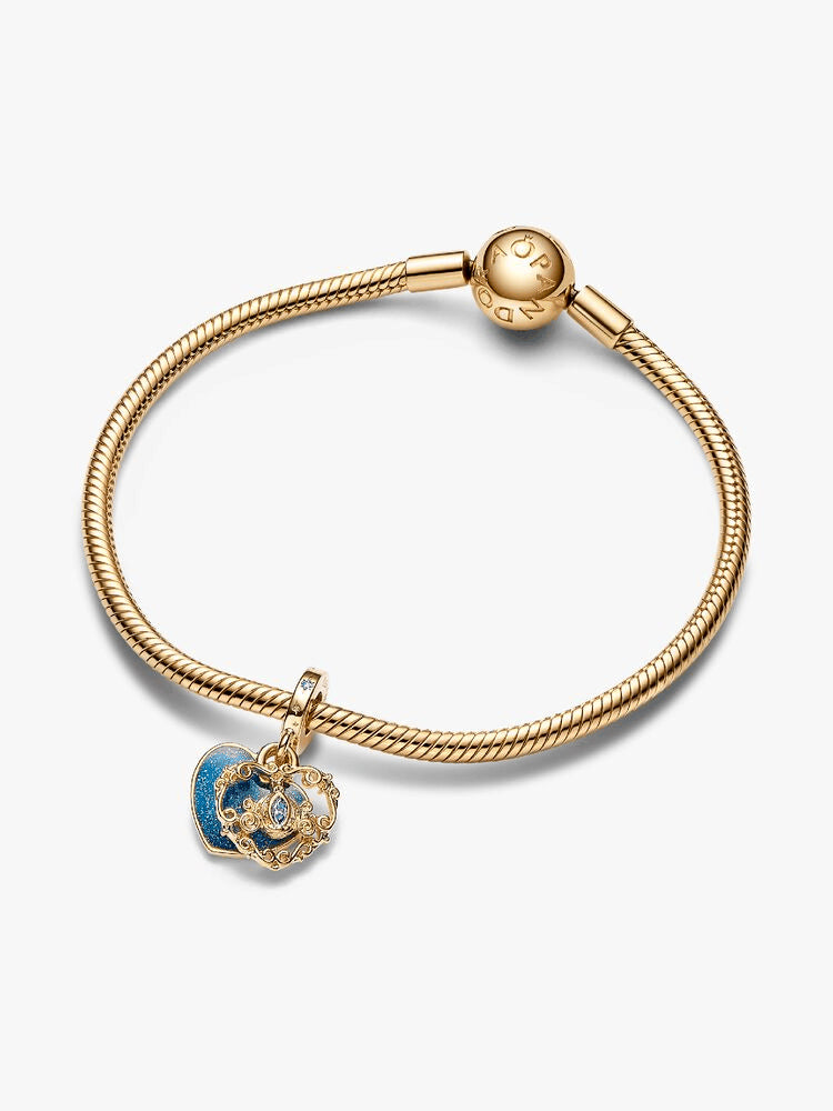 Disney Cinderella's Carriage & Heart Double Dangle Charm