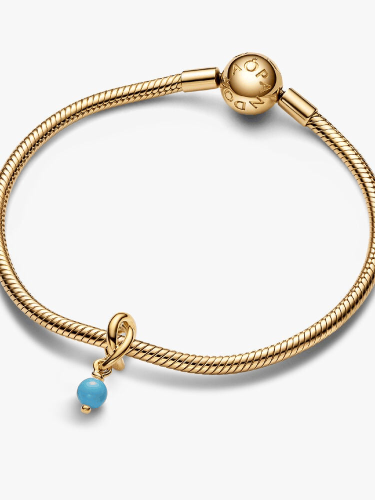 Turquoise Blue Eternity Circle Dangle Charm