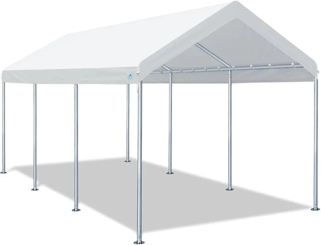 ADVANCE OUTDOOR Heavy Duty Portable Carport 10x20 ft, Beige