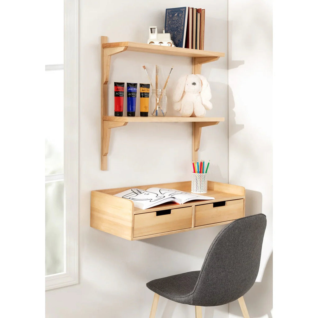 Mid-Century Wall Shelves, 24x8x24 Inch Decorative Wall-Mounted Storage And Display Shelving
