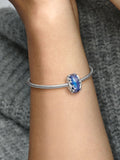 Galaxy Blue & Star Murano Charm