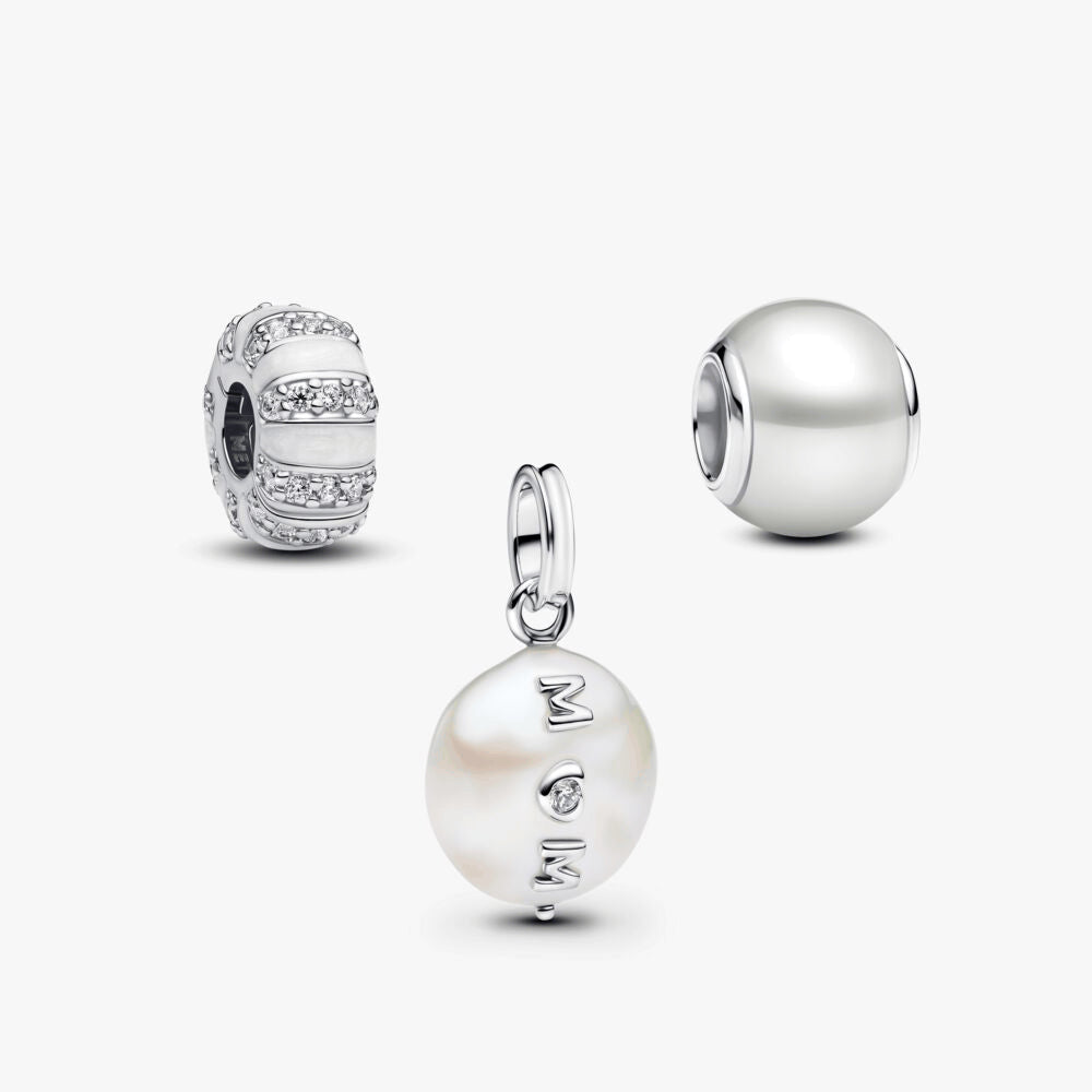 Silver Pearlescent Charm Trio