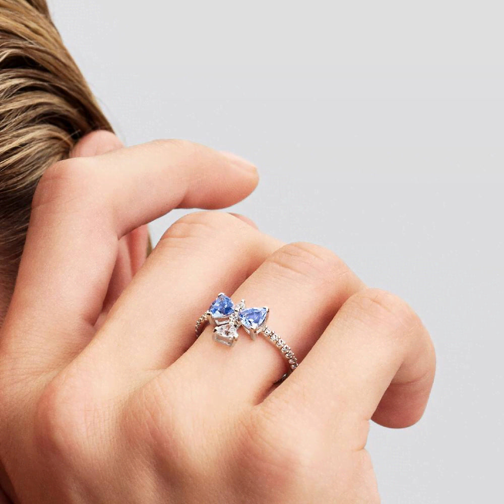 Bridgerton Blue Bow Ring