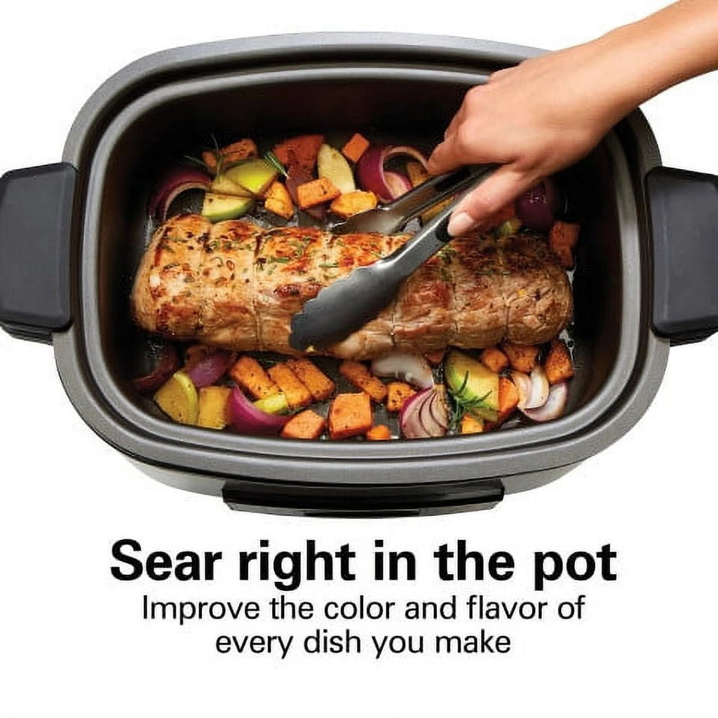 Hamilton Beach 9-in-1 Multi Cooker, 6 Qt Nonstick Aluminum Crock
