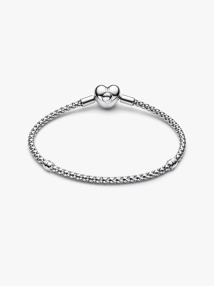 Heart Clasp Studded Chain Bracelet