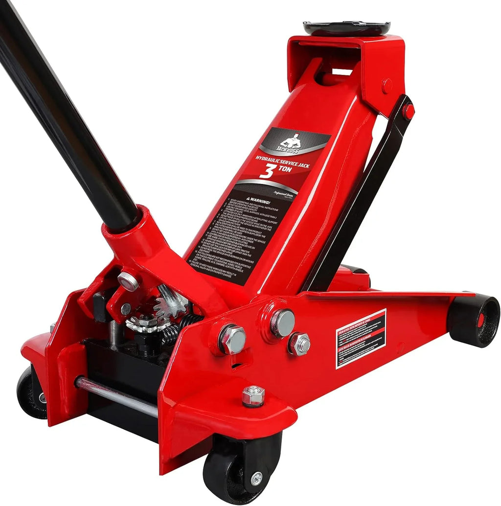 Jack Boss 3 Ton Aluminum And Steel Racing Floor Jack, Red - AS830011L