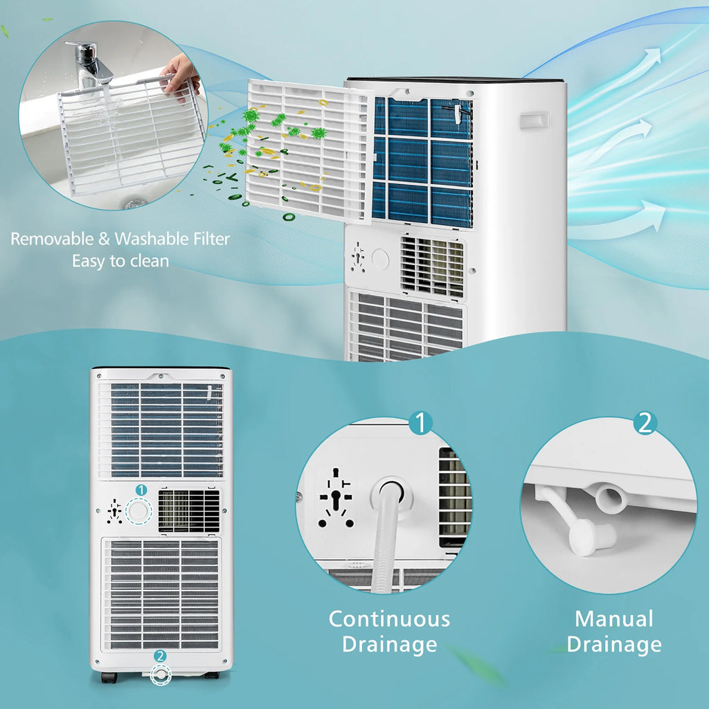 Costway Portable Air Conditioner 10000 BTU 3-in-1 White