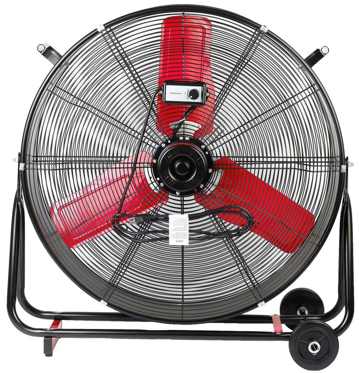 Hyper Tough 30 Inch 2-Speed High Velocity Tilted Drum Fan - Red & Black