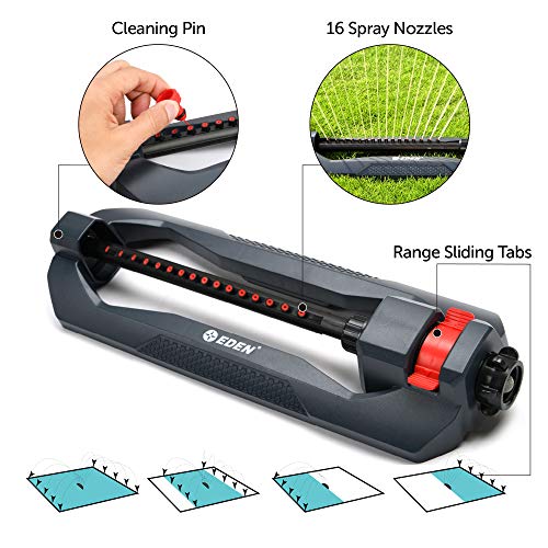 Eden Lawn & Garden Essential Oscillating Sprinkler - 16 Nozzles