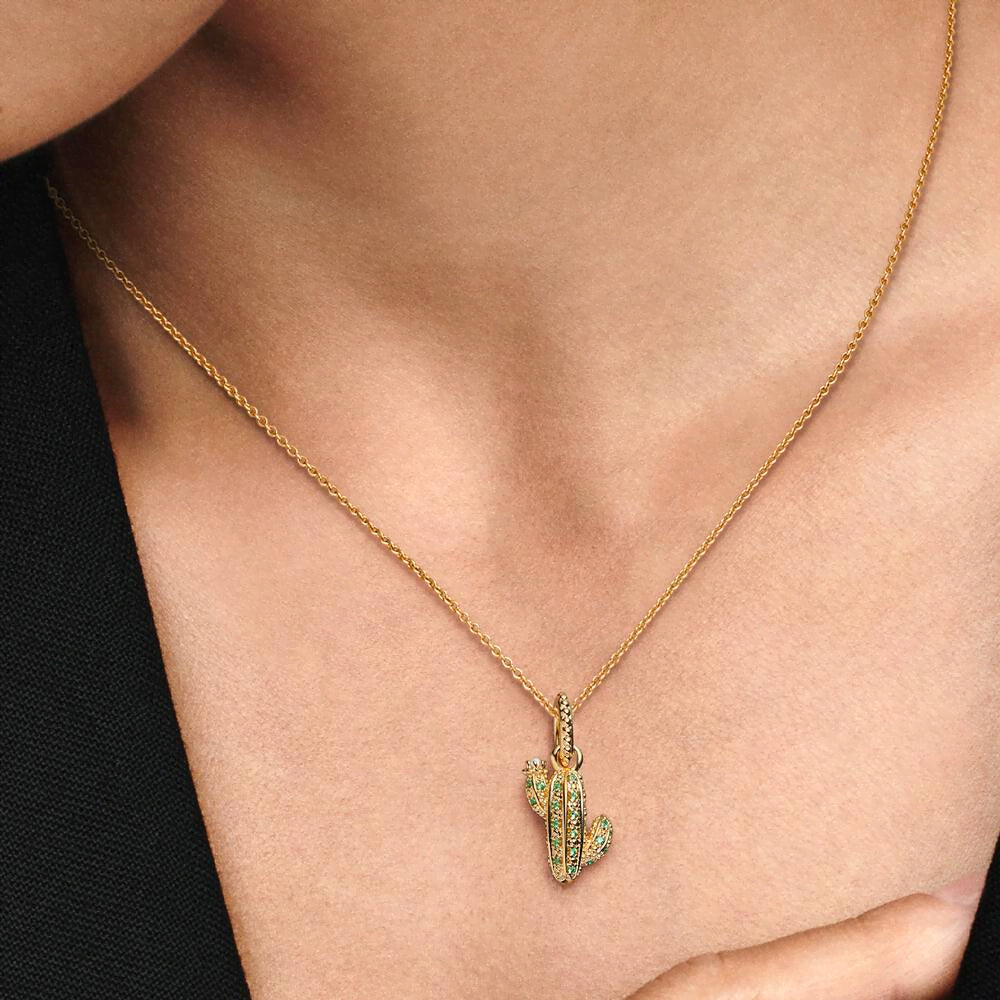 FINAL SALE - Sparkling Desert Cactus Pendant