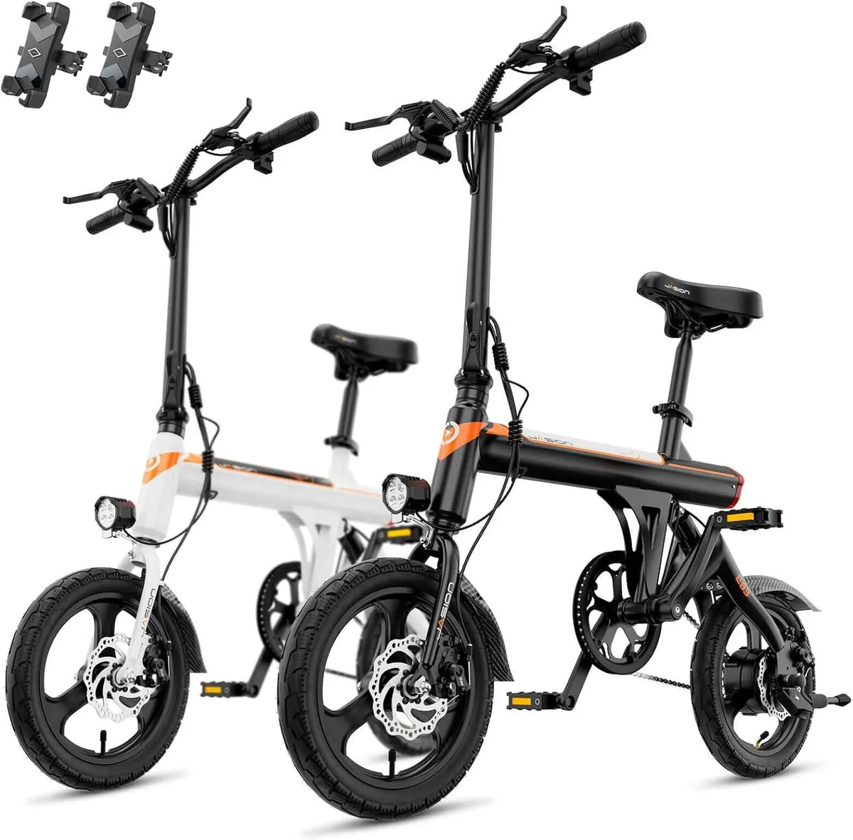 Jasion 14 Inch Folding Electric Bike, 21 Mph, 500W Peak Motor, 270Wh Battery - EB3