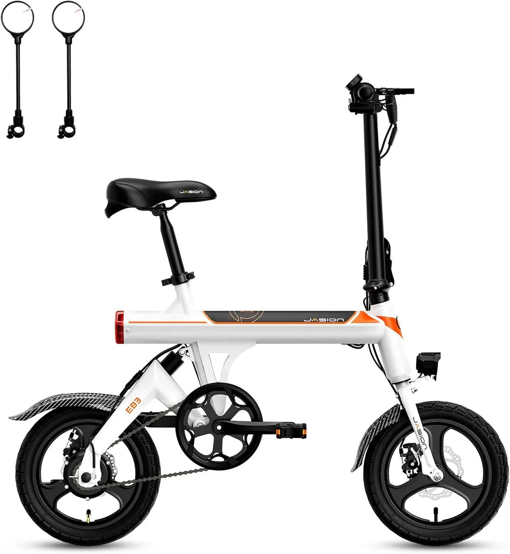 Jasion 14 Inch Folding Electric Bike, 21 Mph, 500W Peak Motor, 270Wh Battery - EB3