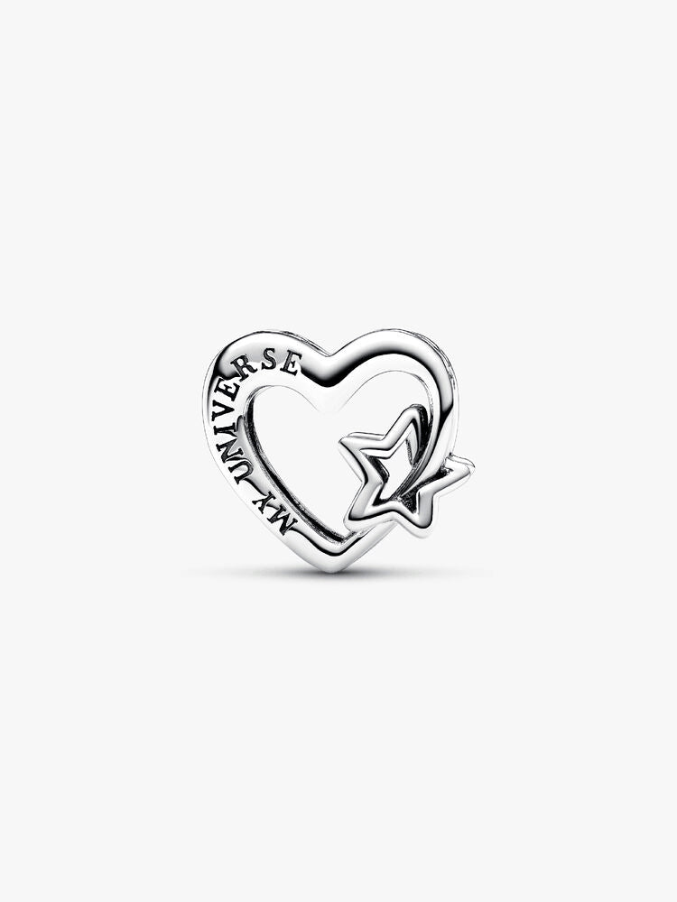 Openwork Family Heart & Star Charm