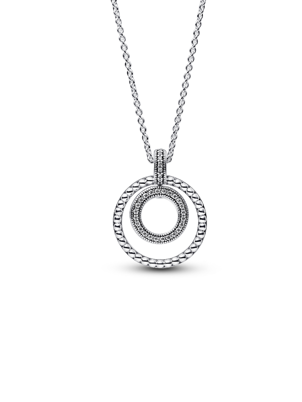 FINAL SALE - Pandora Signature Pavé & Beads Pendant & Necklace