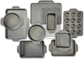 Nonstick Bakeware Set, 10-Piece, Oven Safe 450F, Grey
