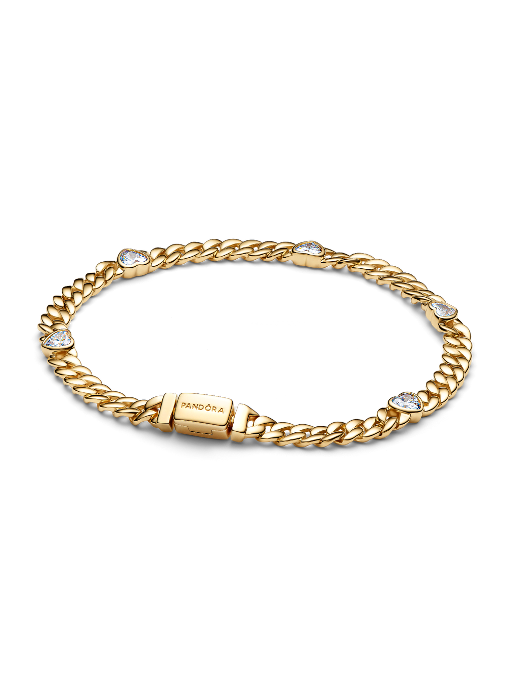 Heart Cuban Chain Bracelet