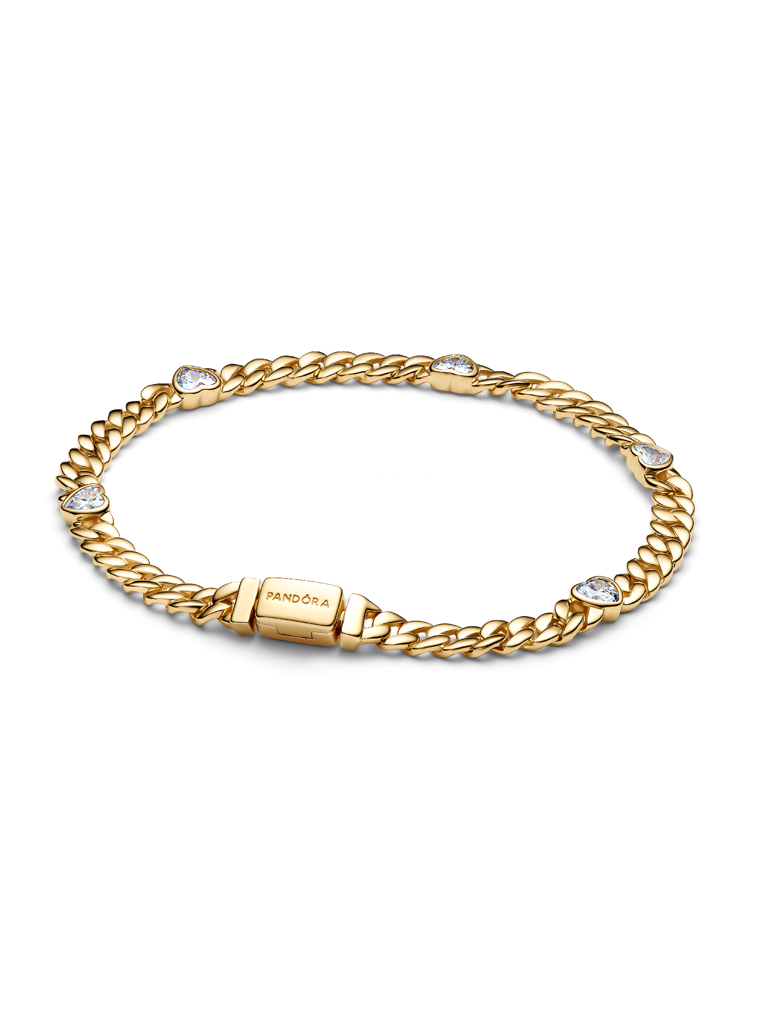 Heart Cuban Chain Bracelet