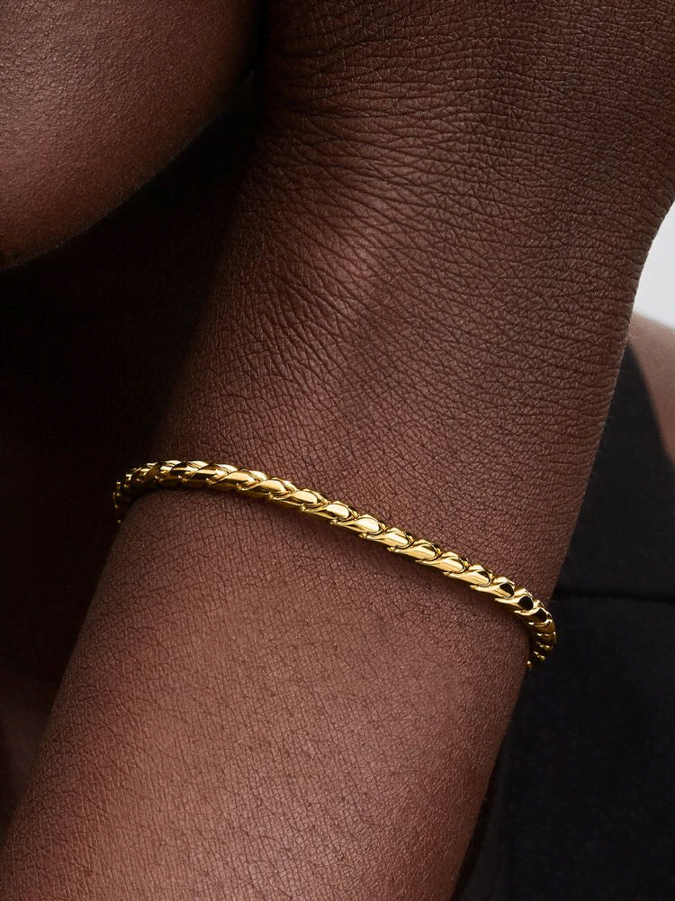 Round Clasp Wing Chain Bracelet
