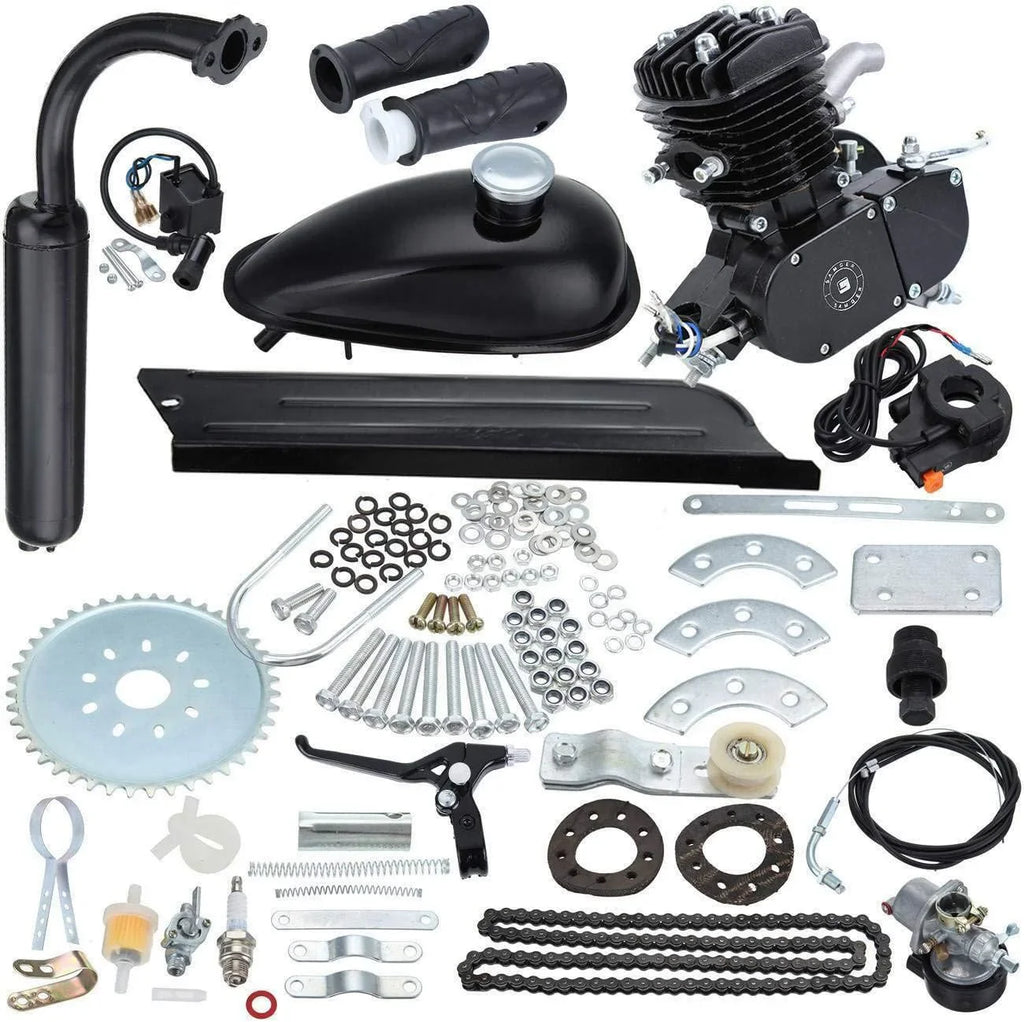 Sange 50cc 2-Stroke Petrol Motor Conversion Kit for 26 inch and 28 inch Bikes - Black, Air-Cooled