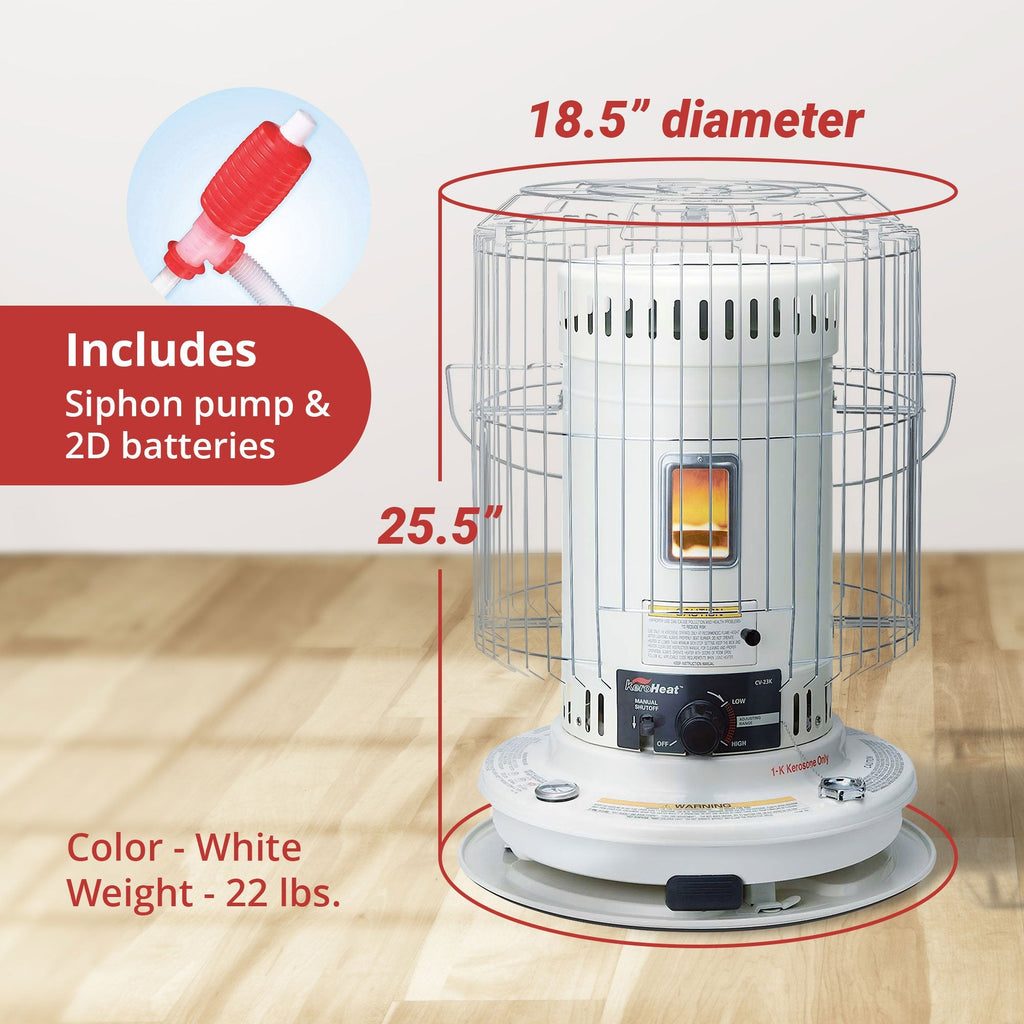 Indoor Outdoor Convection Kerosene Heater, 23,500 BTU, 2 Pack