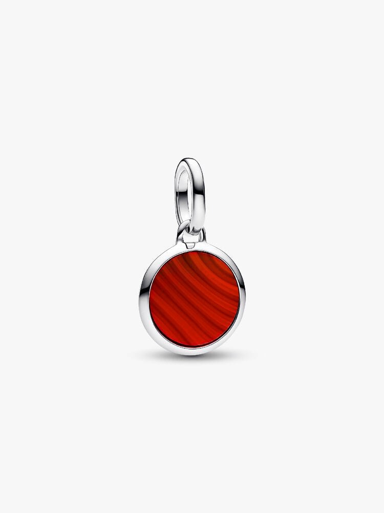 Red Murano Glass Engravable Mini Medallion Charm
