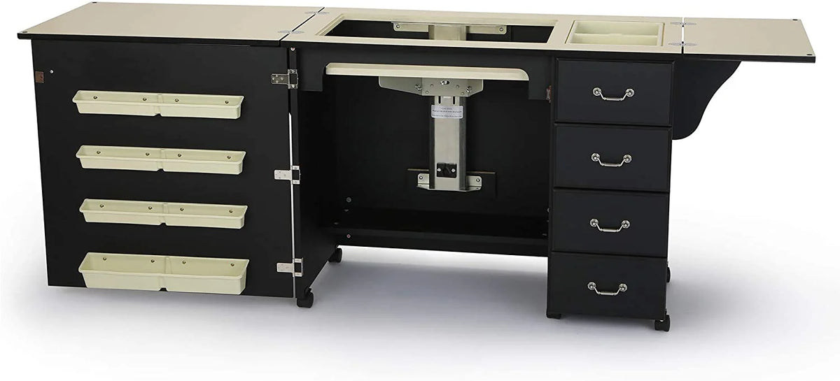 Norma Jean Sewing Cabinet With Storage And Airlift, Black, 45-Pound Capacity - 353