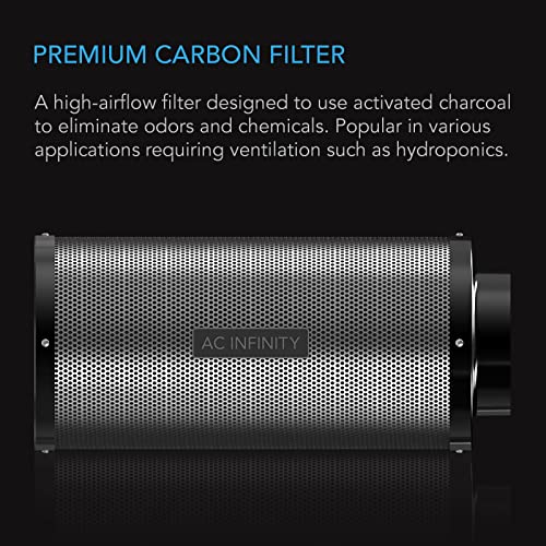 AC Infinity Air Carbon Filter 12in Duct Opening, 28in Length - Australian Virgin Charcoal