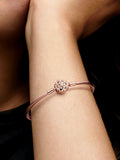 FINAL SALE - Pandora Moments Sparkling Snowflake Clasp Bangle