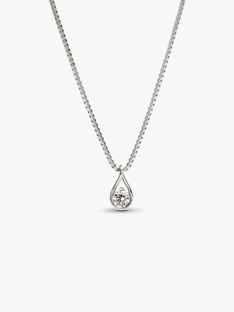 Pandora Infinite 14k White Gold Lab-grown Diamond Pendant Necklace