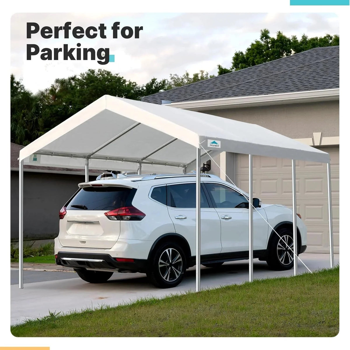 ADVANCE OUTDOOR Heavy Duty Portable Carport 10x20 ft, Beige
