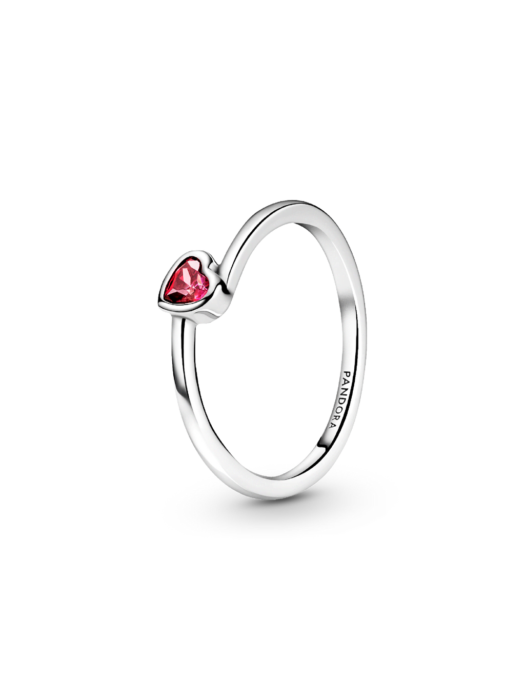FINAL SALE - Red Tilted Heart Solitaire Ring