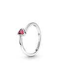 FINAL SALE - Red Tilted Heart Solitaire Ring