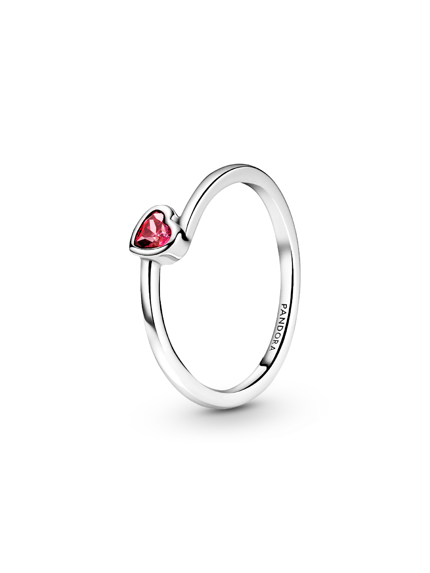 FINAL SALE - Red Tilted Heart Solitaire Ring