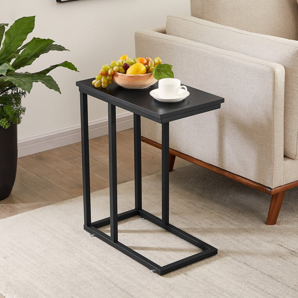 C-Shaped Sofa Side Tables, Set of 2, 11" D x 19" W x 24" H