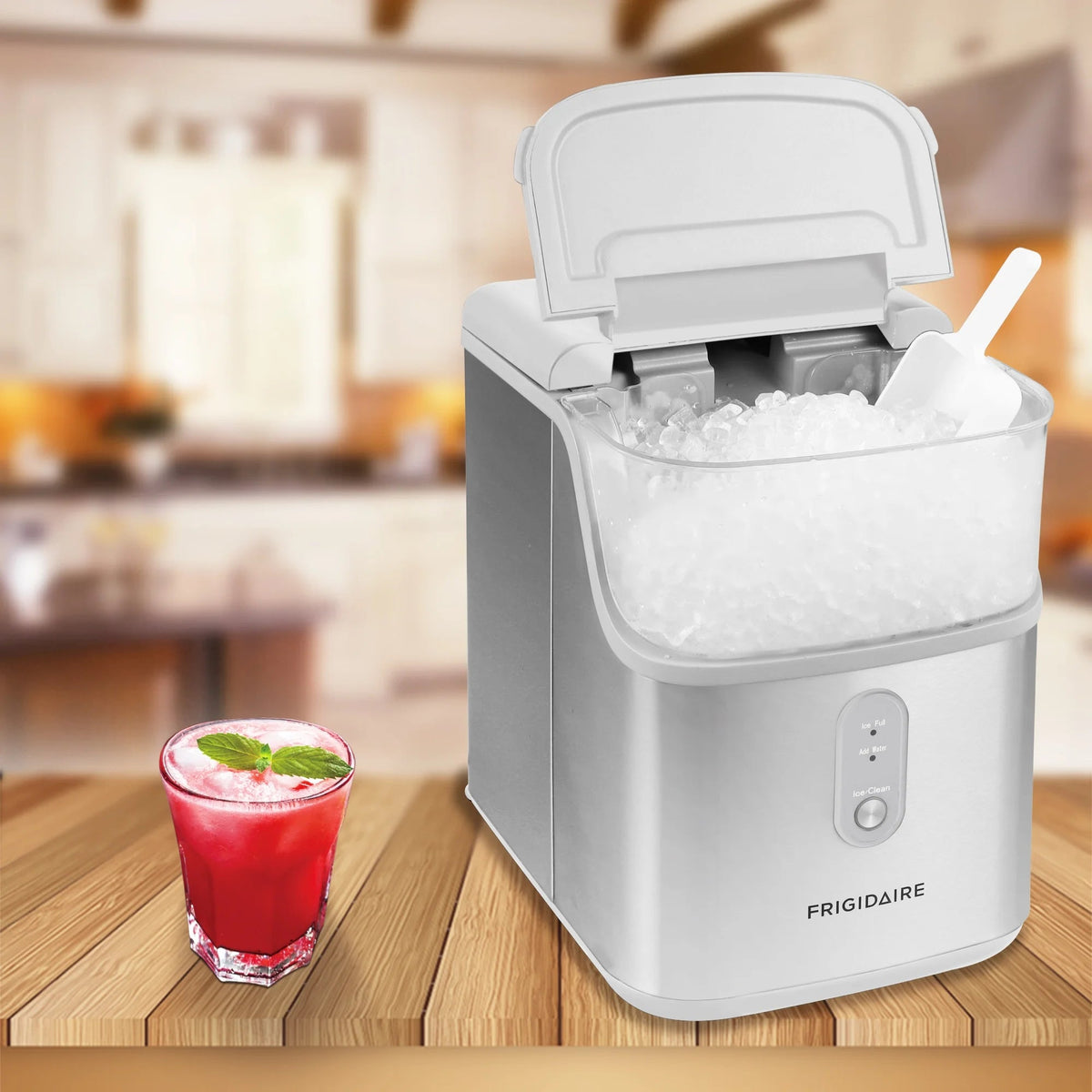 Frigidaire Nugget Ice Maker, 33 Lbs., Black Stainless Steel - EFIC228