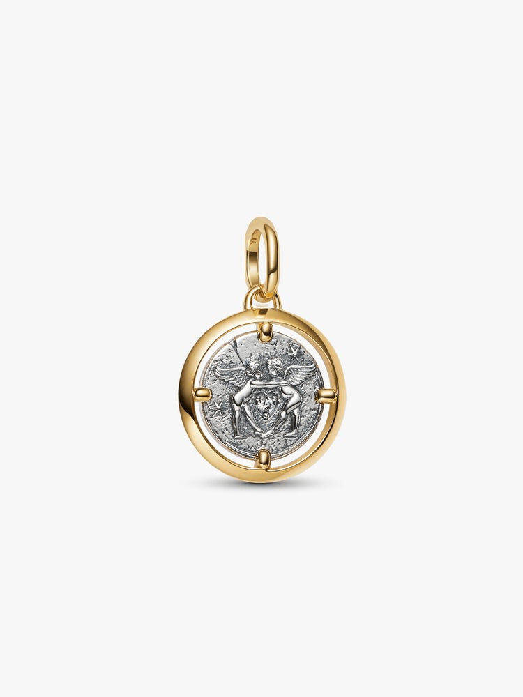 Cupid Medallion Charm Necklace Set