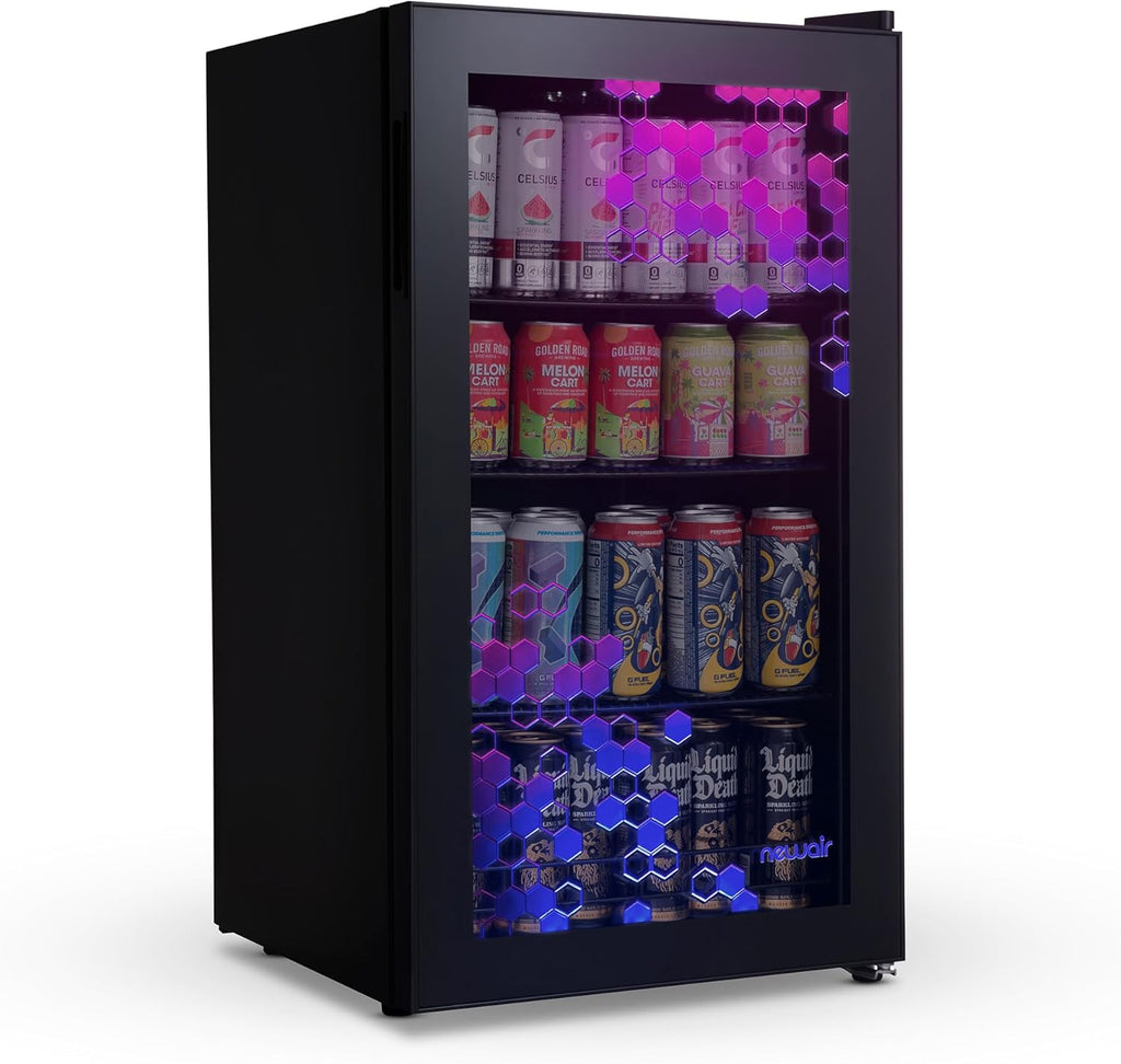 Beverage Refrigerator Cooler, 126 Cans, Right Hinge Glass Door - AB-1200