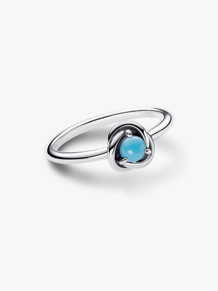December Turquoise Blue Eternity Circle Ring
